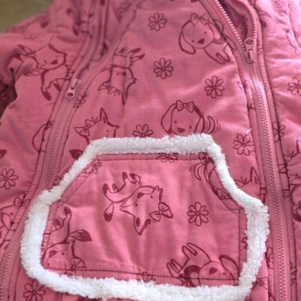 First Impressions Baby‎ Girl Corduroy Puppy Kitten Pram Suit Bunting 6-9M